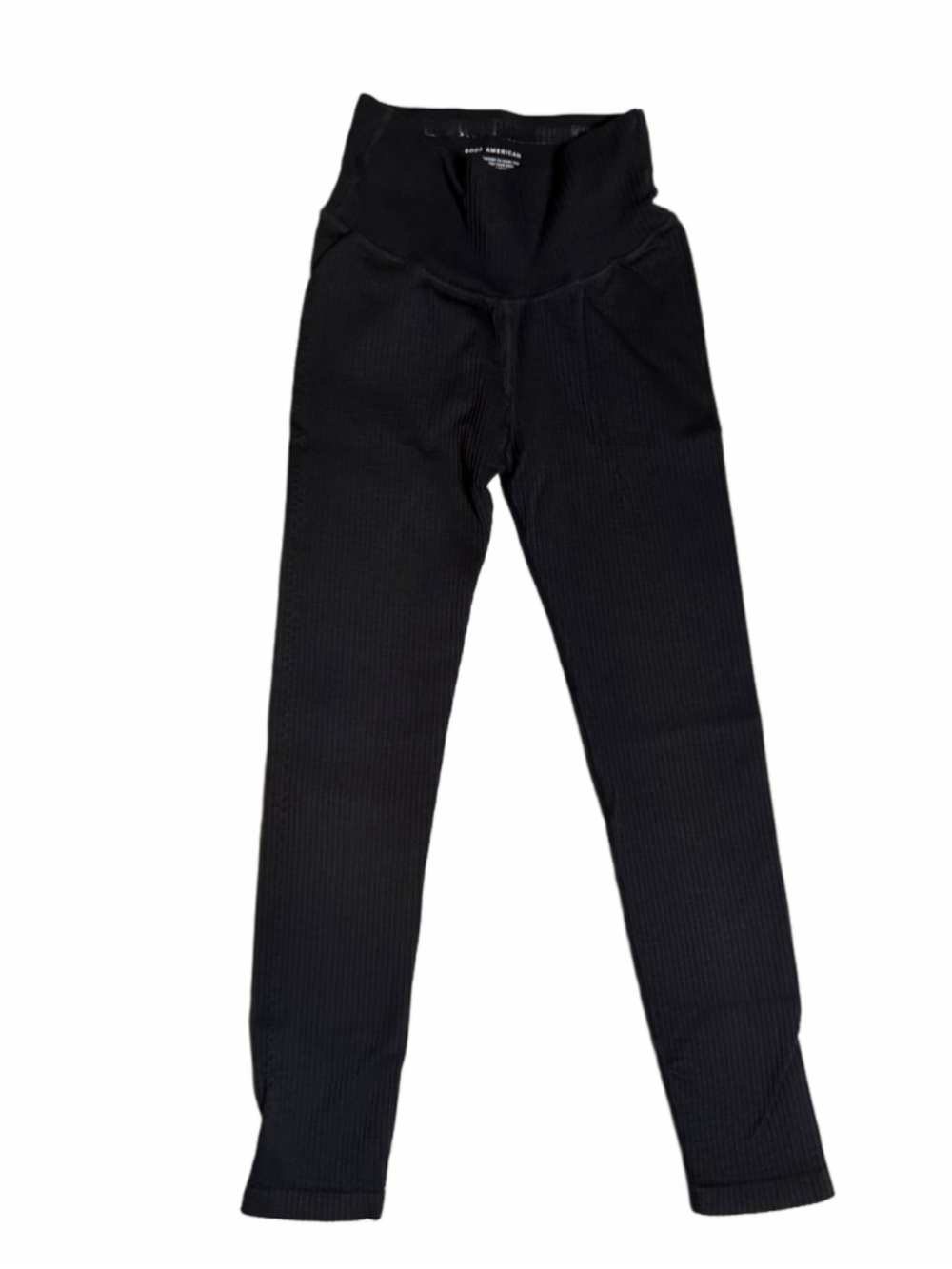 Good American Black Ribbed Leggings Size XS